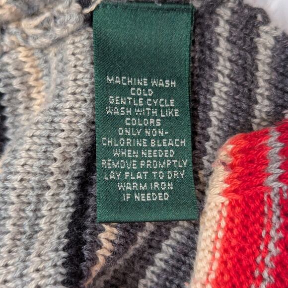 Ralph Lauren Striped Pullover Sweater Red and Gray Size XL - Picture 5 of 12